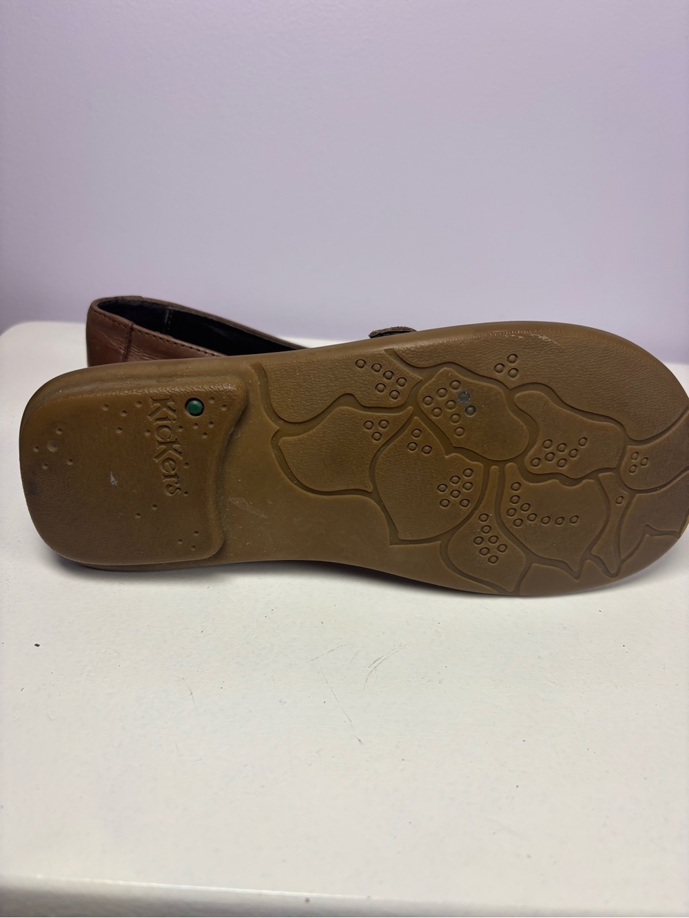 Kickers Vintage Y2K Brown Leather Cottagecore Mary Jane Shoes with Buckle 36 - Picture 4 of 6